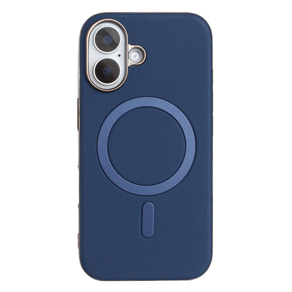 For iPhone 16 Case BINFEN COLOR BF40 Compatible with MagSafe Electroplated PU + TPU Phone Back Cover