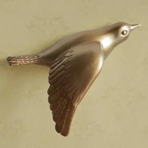 1 Pcs 3D Wall Sticker Ornament Art European Resin Birds Wall Hanging Crafts Decoration Home Livingroom Sofa Beautiful Simple