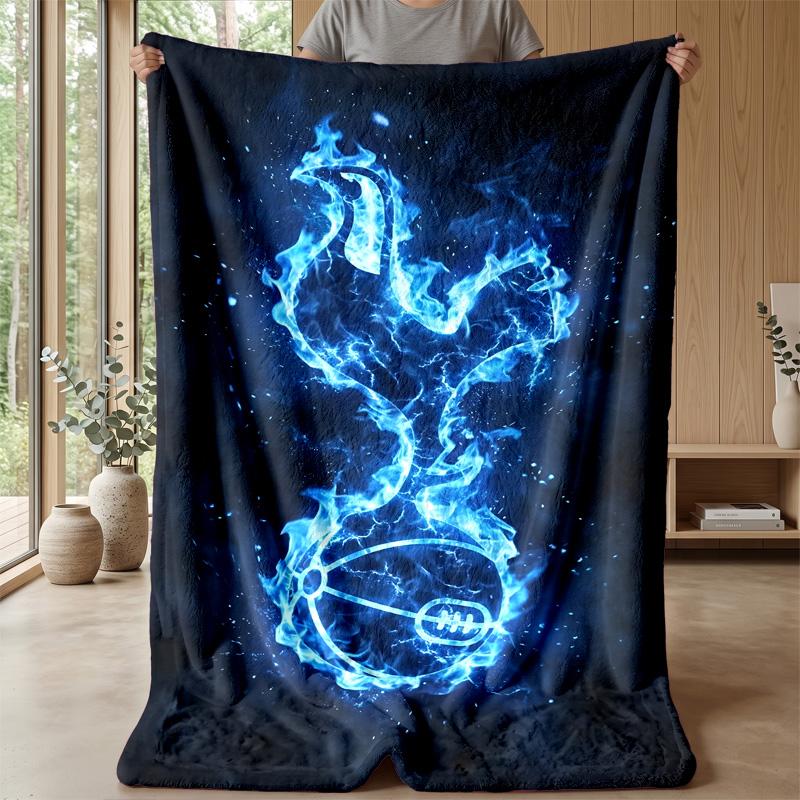 Tottenham Hotspur Theme Blanket Soft Flannel Fleece Blanket Warm Lightweight Throw Blanket for Home Sofa Bed