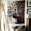 Peacock Wall Tapestry Aesthetic Wall Hanging Printed Fabric Blanket Decorative Tapestries for Bedroom Living Room Home Decor