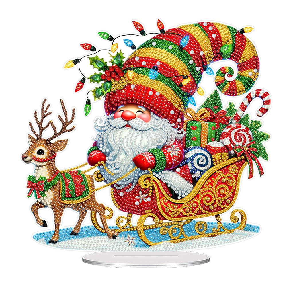 Acrylic Special Shape Christmas Nutcracker Desktop Diamond Art Kits 5D DIY Diamond Art Tabletop Decorations Bedroom Table Decor