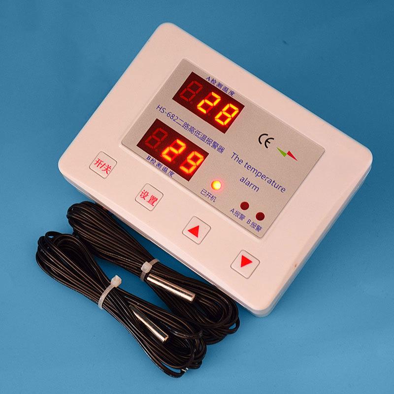 Belon 682 Dual-Channel Temperature Alarm Controller for Incubators and Chicken Houses