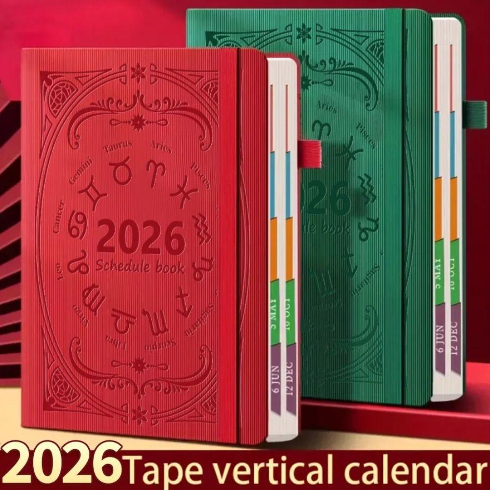 English A5 Agenda Planning Notebook Textured PU To-do List Notebook Office Work Planner  School
