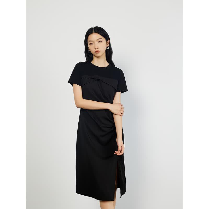 Gejin Elegant Short Sleeve Mini Dress M чёрный