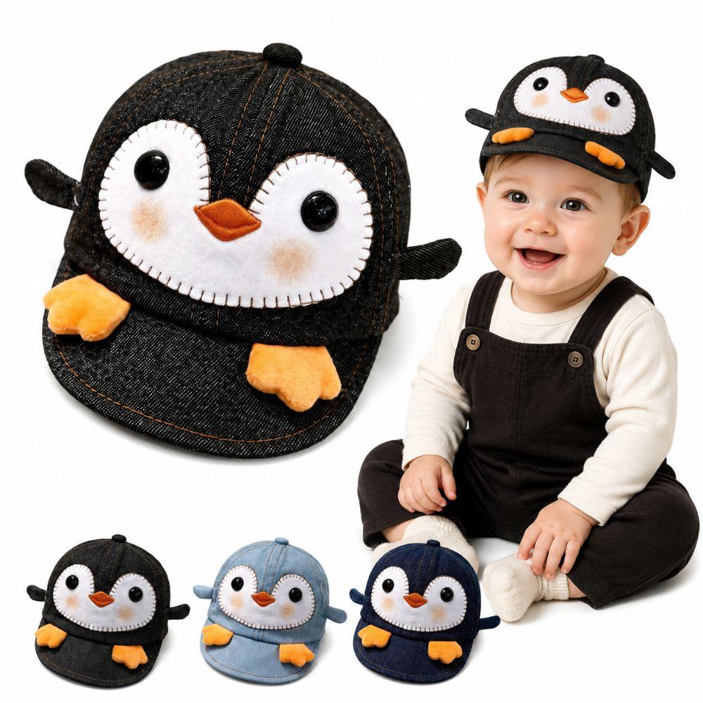Adjustable Penguin Newborn Baseball Cap Breathable Baby Sun Hat For 6-20 Months