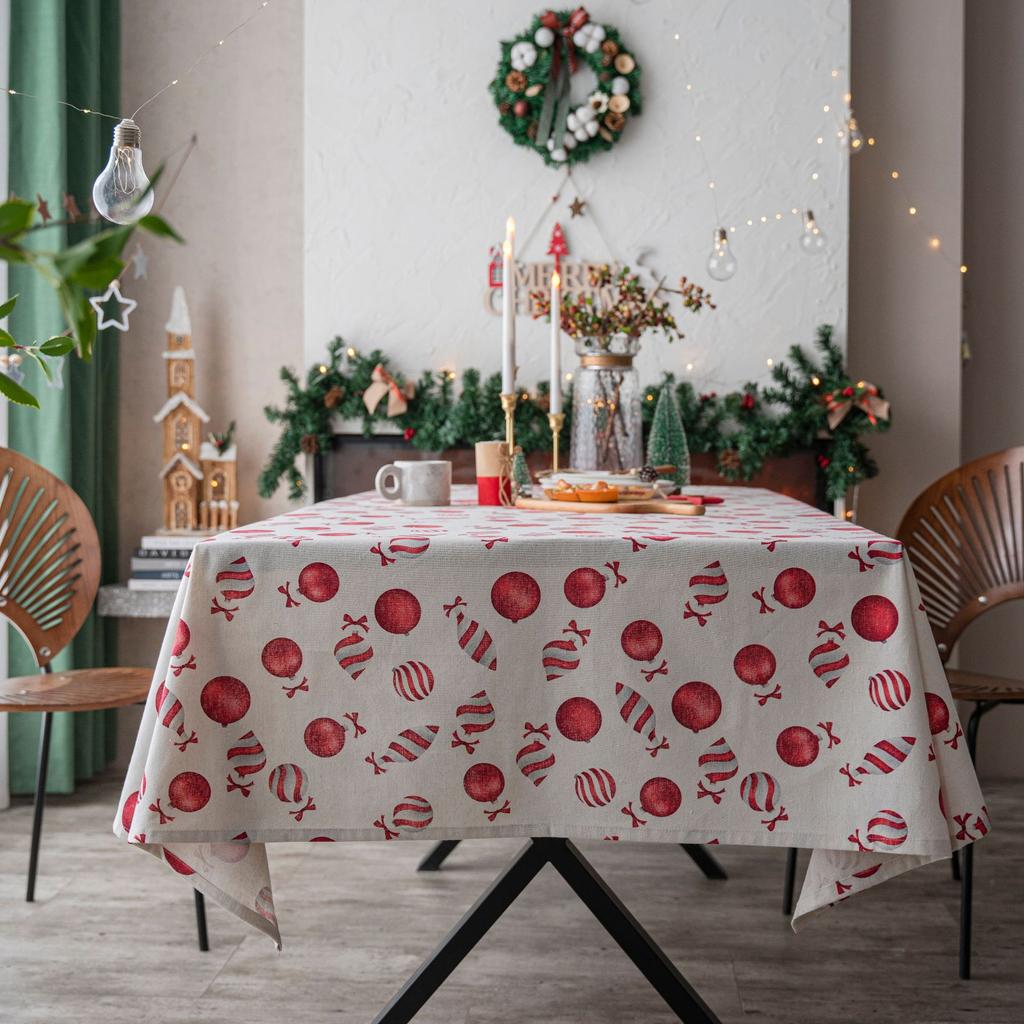 Tablecloth Green Leaf Sketch Dining Table Cloth American Fabric Rectangle