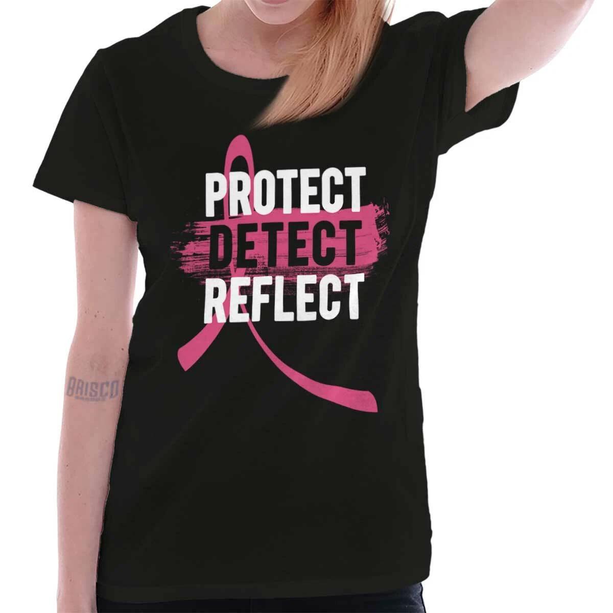 Early Detection Breast Cancer Awareness Gift Womens Top Junior Graphic Tee XS