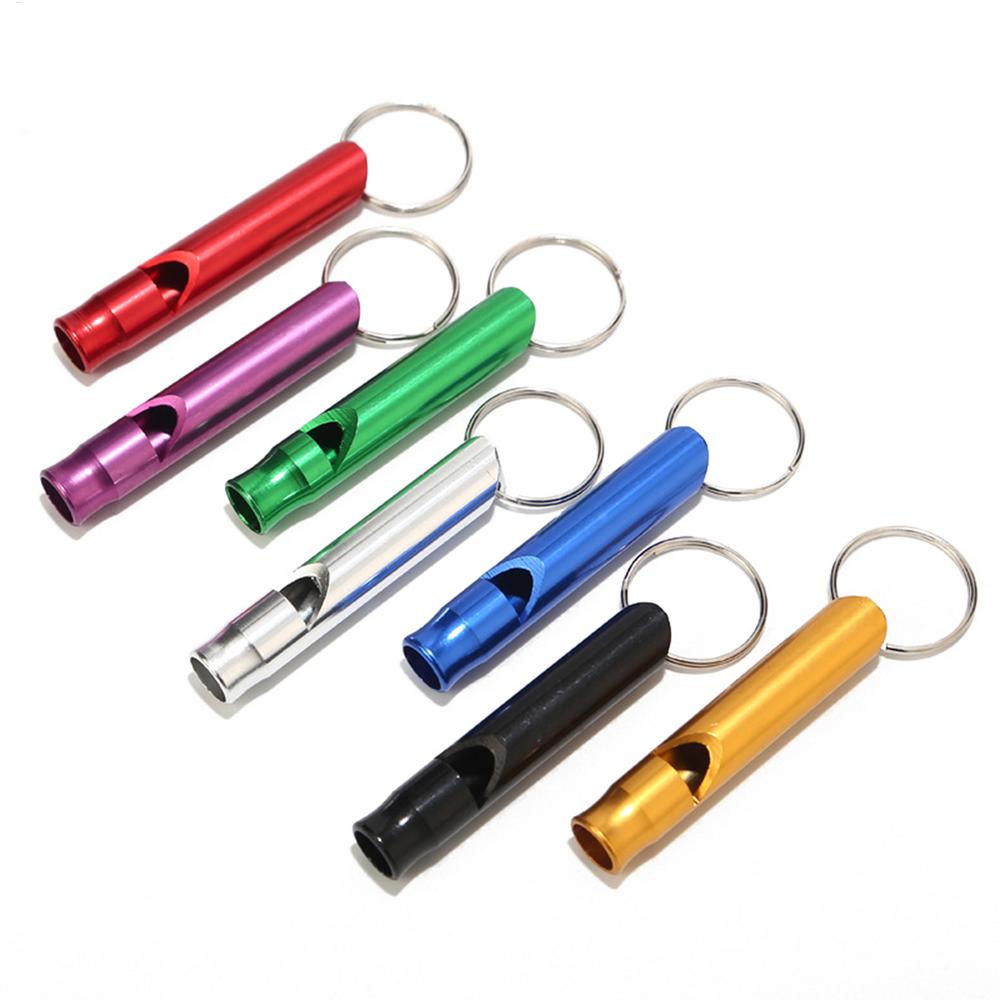 Outdoor Aluminum Alloy Small Whistle Portable Keychain Referee Whistle High Decibel Emergency Fire Training Survival Whistle