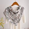 [Flower Dill Fireworks Pattern] 2026 Spring New 100% Mulberry Silk Square Scarf Korean Version Fashionable Versatile Silk Scarf
