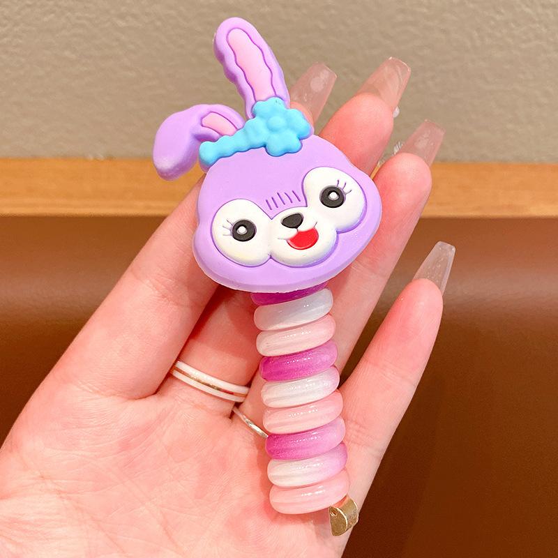 Children'S Roll Telephone Rope Hair Rope Girls' High Ponytail Headrope Durable High Elastic No Damage Hair Rope Hair Accessories