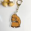 Double-Sided Acrylic Guinea Pig & Capybara Keychain – Cute, Funny Backpack Pendant, Small Gift