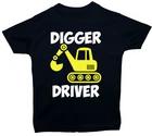 

Digger Driver Baby Children T-Shirt Top 0-3M to 5-6Yrs Boy Girl Farmer Builder 100