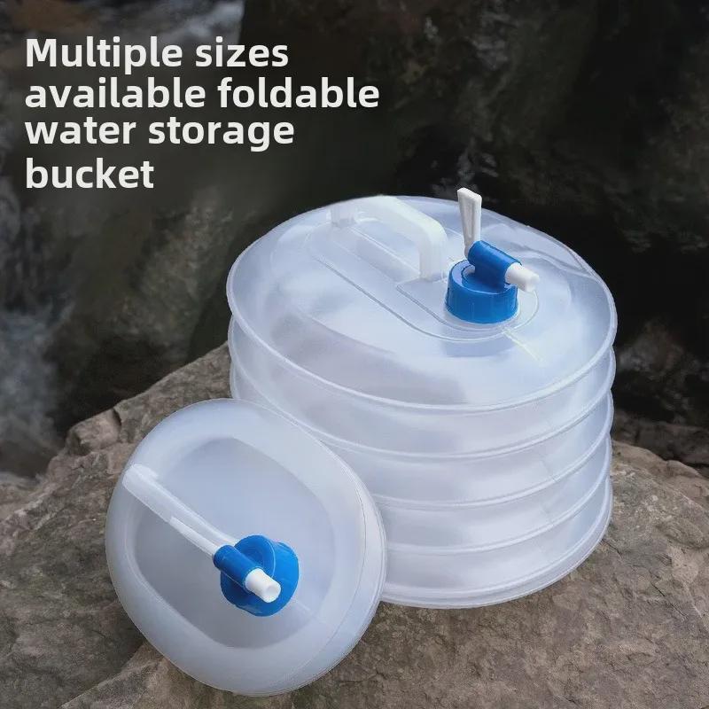 Portable Folding Water Bucket with Faucet for Outdoor, Travel, and Home Use