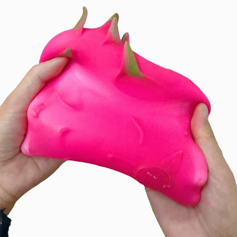 Soft Dragon Fruit Stress Ball Squishy Toys Squishy Squeeze Stress Reliever Fidget Sensory Toy Stretchable Decompression Toy
