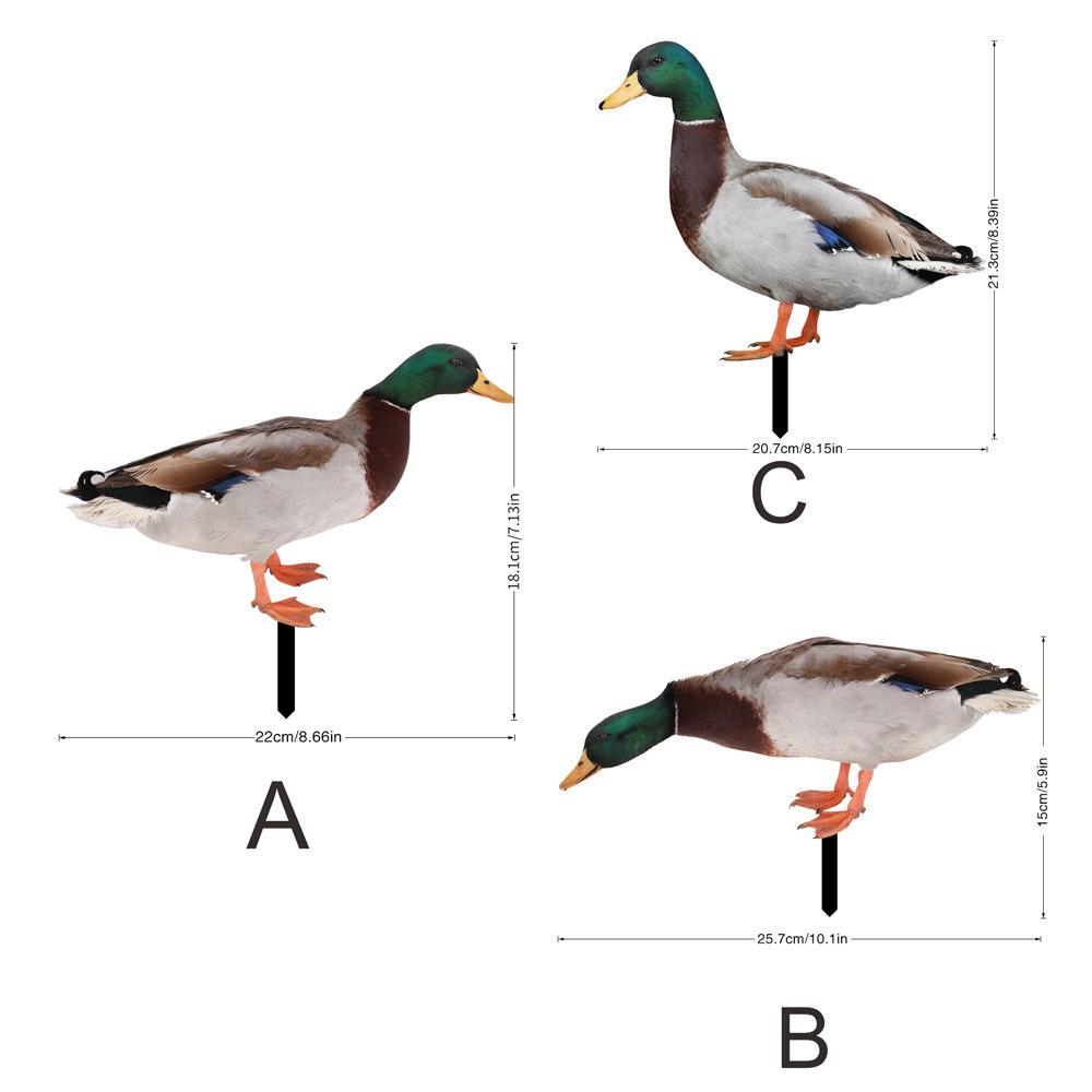 YKLU069-256 3D Rooster, Hen, Duck & Pig Outdoor Garden Decoration Plug