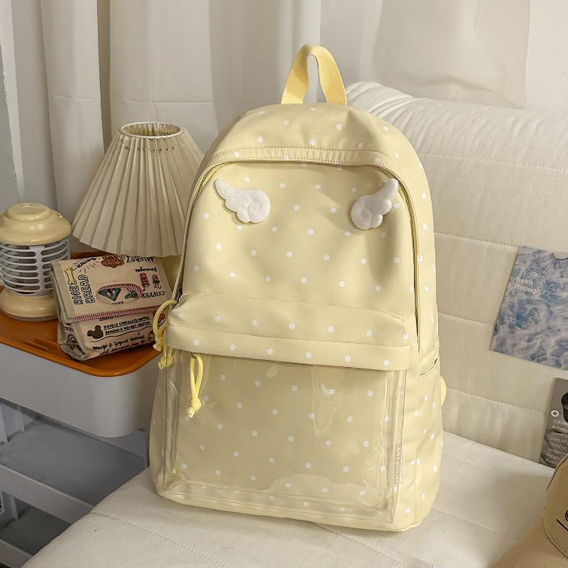 Korean version of polka dots cute angel wings girl heart sweet little backpack Mori small fresh junior high school girls backpack