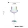 Frosted Ombre Crystal Wine Glasses Set of Aesthetic Glass Tumblers for Party Home Bar