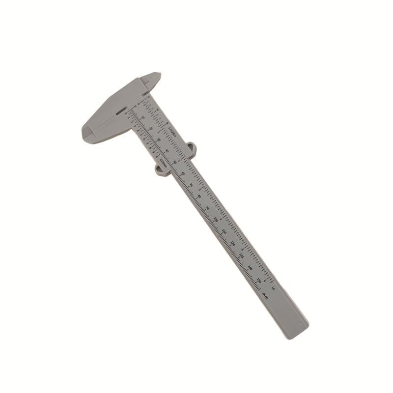 150mm Plastic Vernier Caliper, Double Scale, Mini Measuring Tool for Jewelry and Student Use