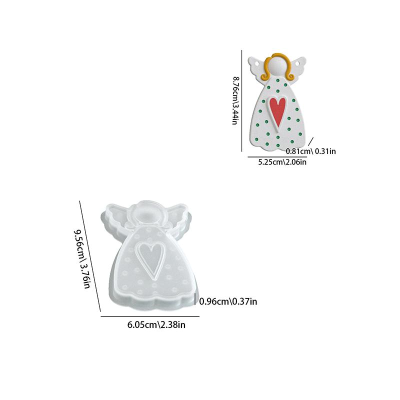 WTEMPO Wing Girl Shaped Design Pendant Making Molds DIY Resin Epoxy Handcrafts Molds Christmas Tree Hanging Ornaments Molds Festive Decoration Molds