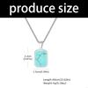 Rectangular Geometric Pendant Necklace Stainless Steel Jewelry Stones Jewelry