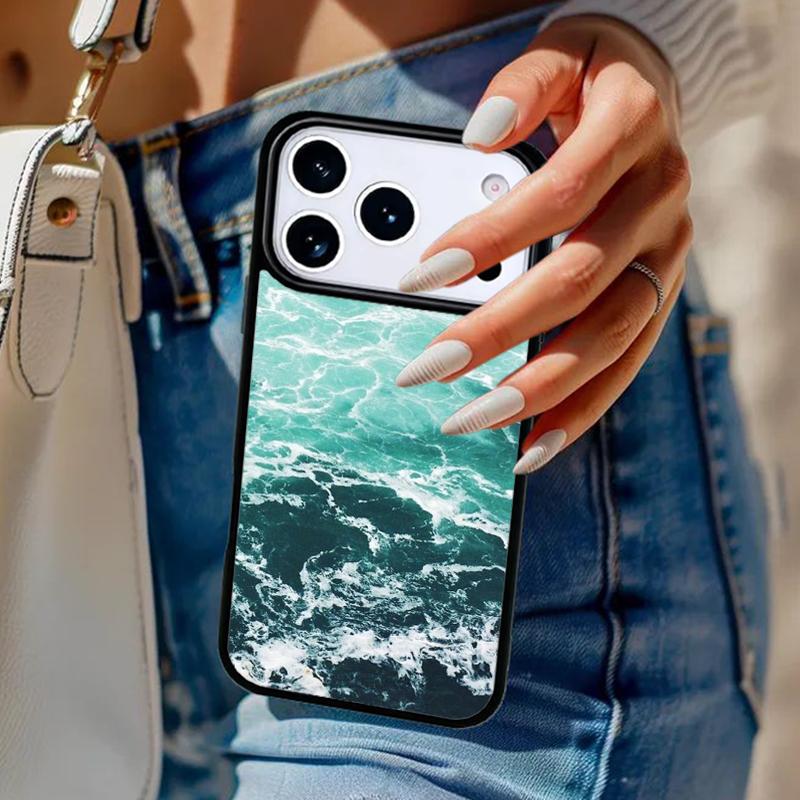 Summer Beach Ocean Waves Phone Case For iPhone 17 Air 14 15 13 12 Max Cover For Apple 16e 11 Pro Max Plus Coque