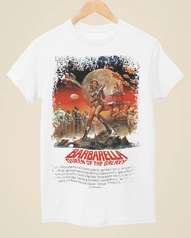 Barbarella Movie Poster Inspired Unisex White TShirt S
