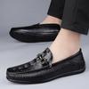 Fashion Men Loafers Real Leather Shoes Fashion Men Boat Shoes Brand Men Casual High Quality Male Flat Wedding Party Formal Leather Shoes