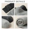 5 Pairs Women Rib Knitted Cotton Over The Calf Socks with Thick Double Stitching Classical Solid Color Knee Length Socks