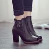 New Retro High Heel Elastic Belt Buckle Short Boots Fashionable High Heel Ankle Boots for Women