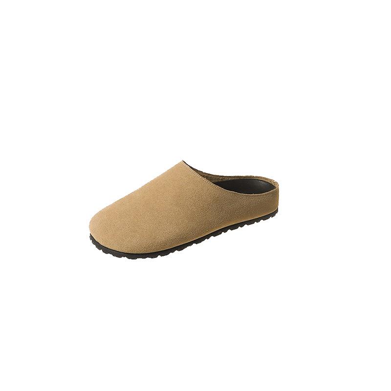 Comfortable casual shoes thick-soled bag head half slippers versatile autumn and winter outer wear soft-soled single shoes women's shoes