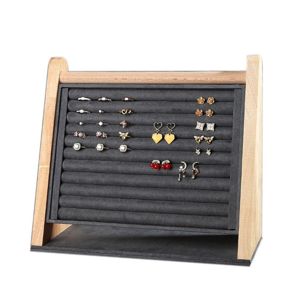 Durable Ring Display Stand Wood Bracelet Storage Rack Rustic Necklace Shelf  Home