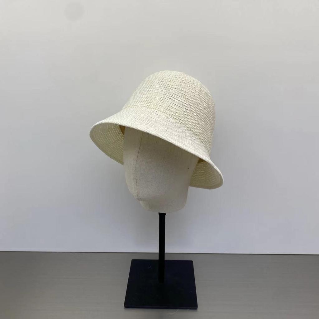 Spring and summer new handmade crochet bucket hat thin breathable sunscreen casual versatile face small bucket hat