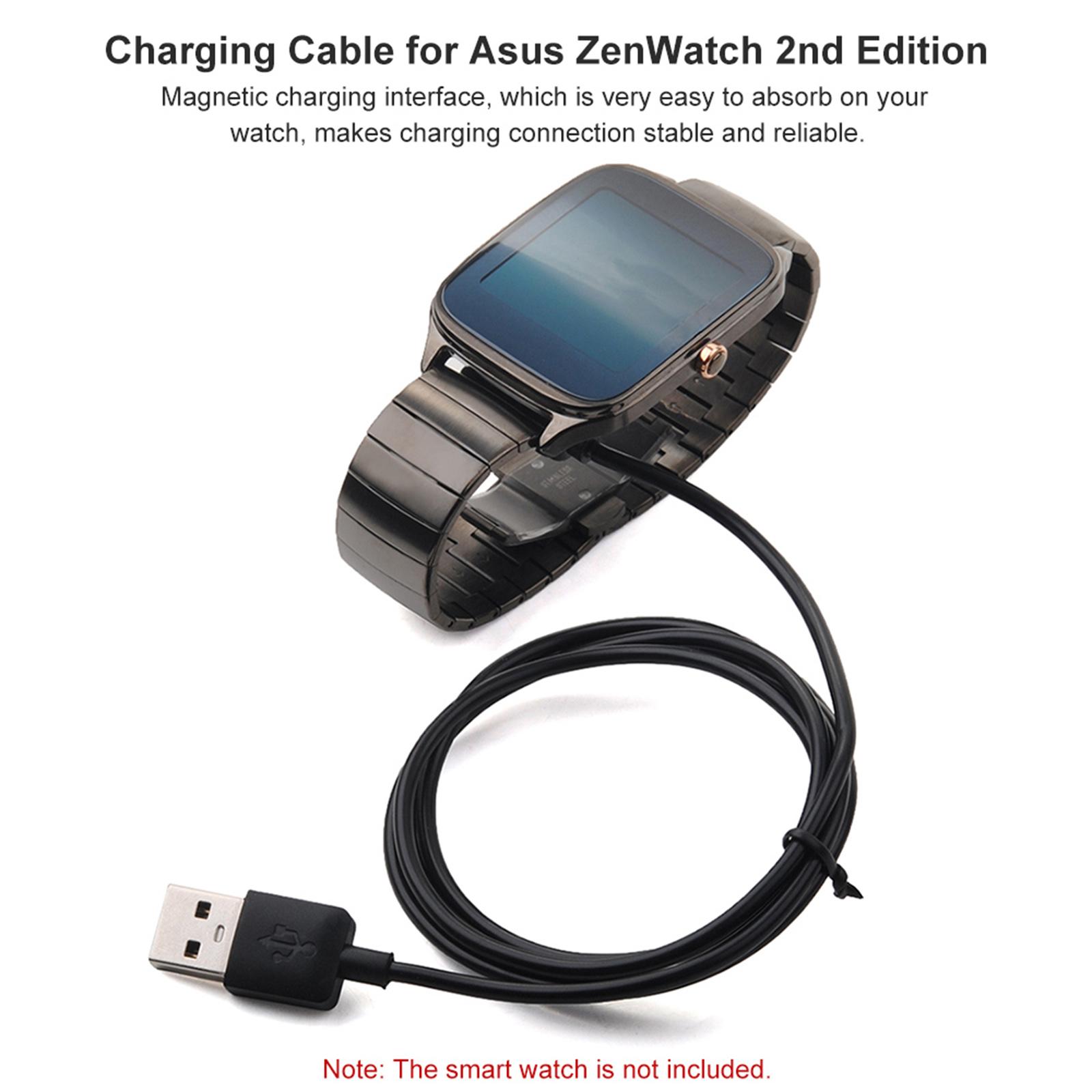 

Кабель для зарядки и передачи данных для умных часов Asus ZenWatch 2-го поколения с USB-интерфейсом, 1 метр, с магнитом чёрный