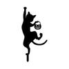 Elegant Black Metal Feline Lawn Statues Suitable For Yard Decoration No Tool Installation Required Durable Metal Craft