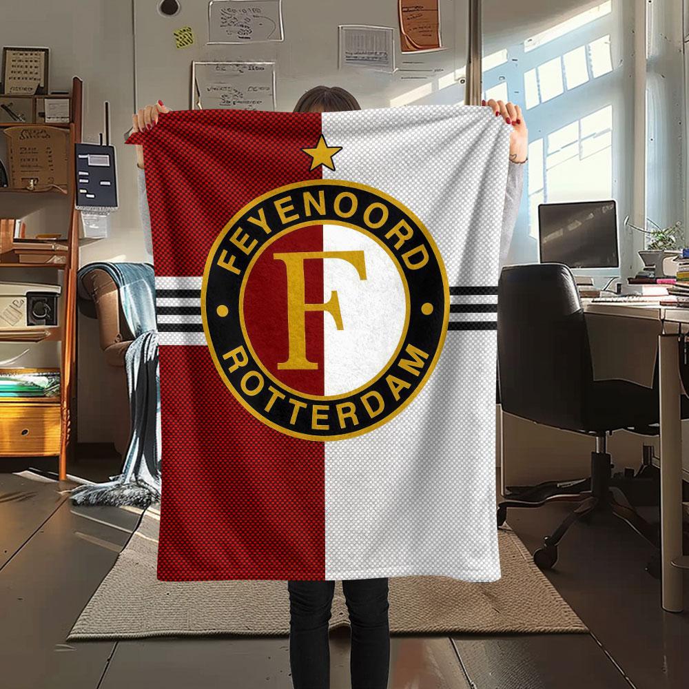 1PC Feyenoord Patterned Flannel Blanket Suitable For All Seasons for Home Decor Warmth and Comfort Gifts Holiday Present