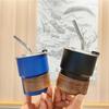 Portable Car Cup With Cover And Straw For Hiking And Travel 304 Stainless Steel