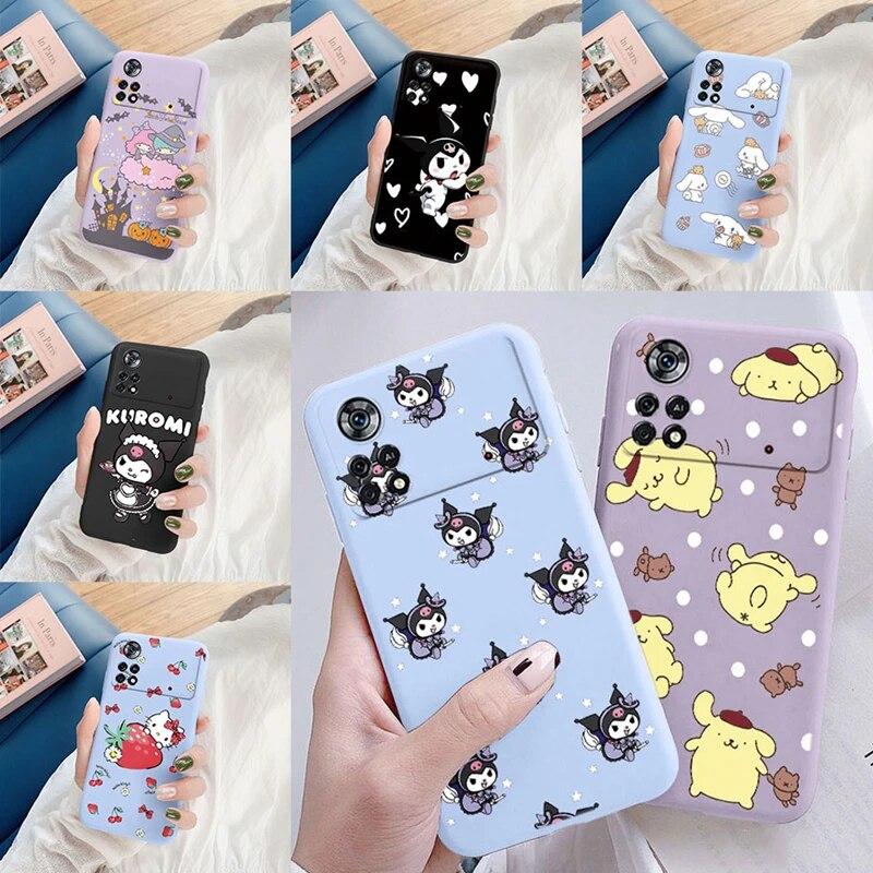 

Чехол POCO M4 Pro 4G M4pro, милый забавный чехол Kuromi Melody Pom Pom Purin Dog Kitty Cat, мягкий противоударный силиконовый чехол для смартфона с рисунком задней крышки телефона