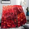 Rose Print Flannel Blanket, High quality Comfortable for All Seasons, Home Decor, Warmth and Comfort, Perfect for Christmas Gifts