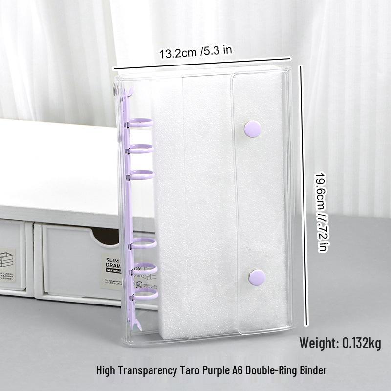 M5 Transparent PVC Binder Cover for A6/A7 Photocards & Stickers