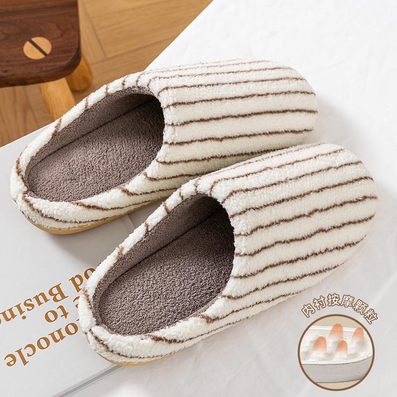 Cotton slippers 2025 new winter detachable couple home indoor massage slippers warm non-slip bottom