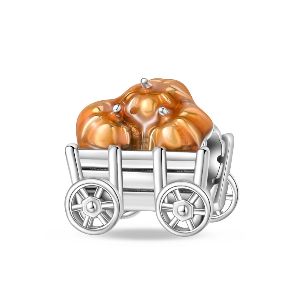Delicate Cute Copper Metal Squirrel Pumpkin Easter Series Dangle Charm Bead Component Compatible With Authentic Original Bracelet High Quality Fine