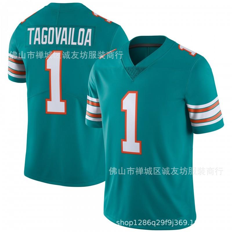 NFL Miami Dolphins Tua Tagovailoa 1 Vintage Jersey Mens Football Game Shirt