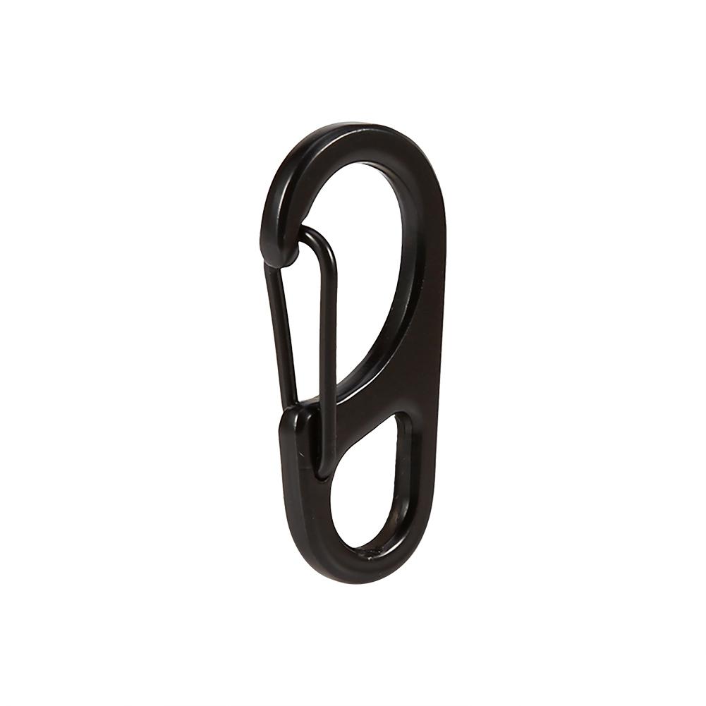 5PCS   Useful Metal Alloy   Quick Release Clip Key   Keychain Carabiner(black)