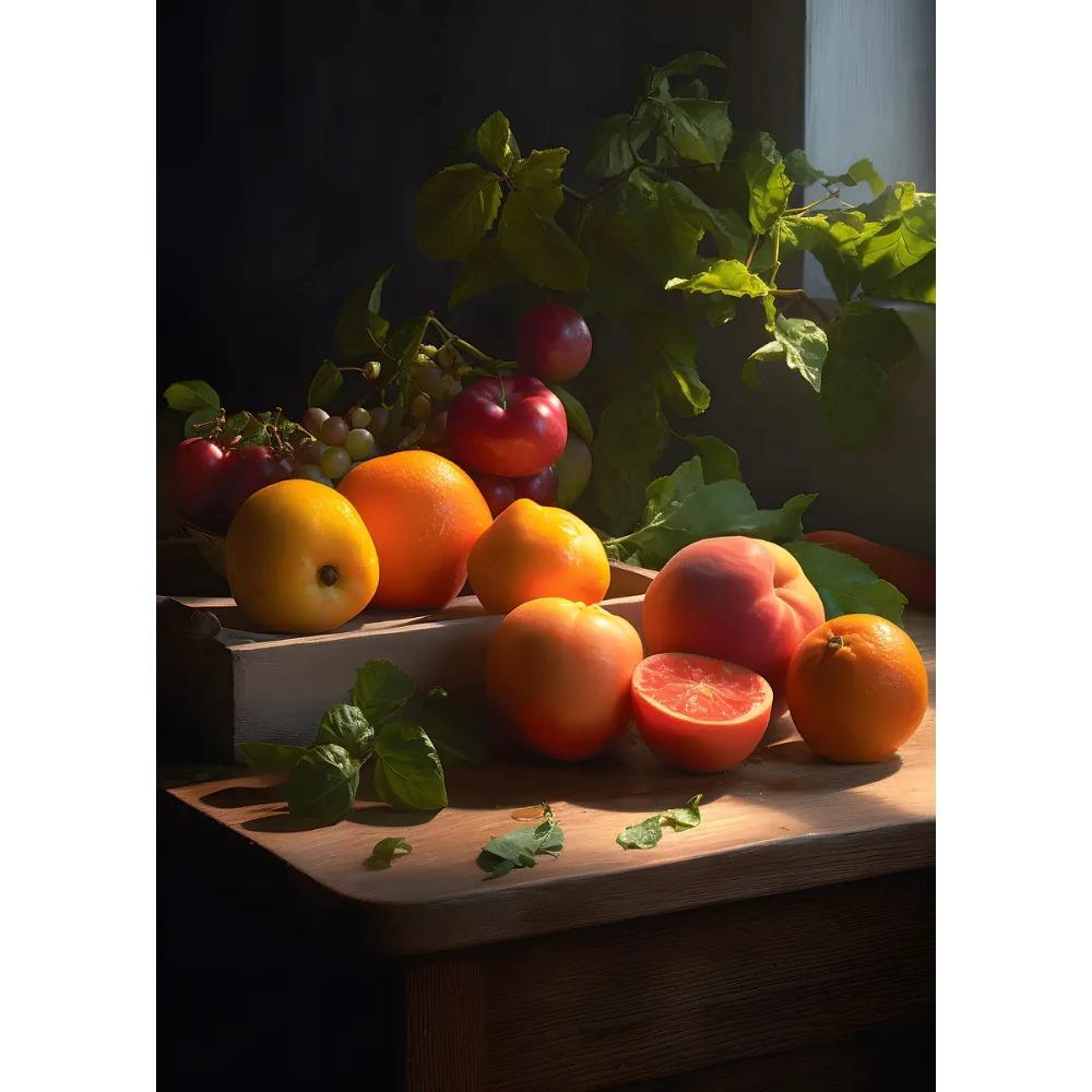 Vintage Küche Früchte Stillleben Poster Landküche Gesunde Lebensmittel Drucke Leinwandmalerei Wandbilder Heimküchendekor