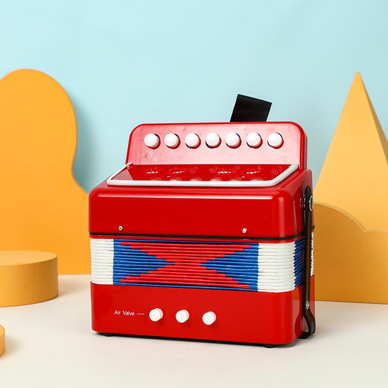 

New 7-key 2-bass Children s Accordion Toy Musical Instrument Children s Beginner Educational Small Accordion Birthday Gift красный