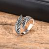 Classic Silver Color Zircon Adjustable Ring for Women, Fashion Geometric Metal Rings, Luxury Fine Jewelry Engagement Wedding