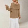 New Autumn and Winter Hot-selling Women's Clothing Loose Knitted Sweater One-neck Pullover Sweater