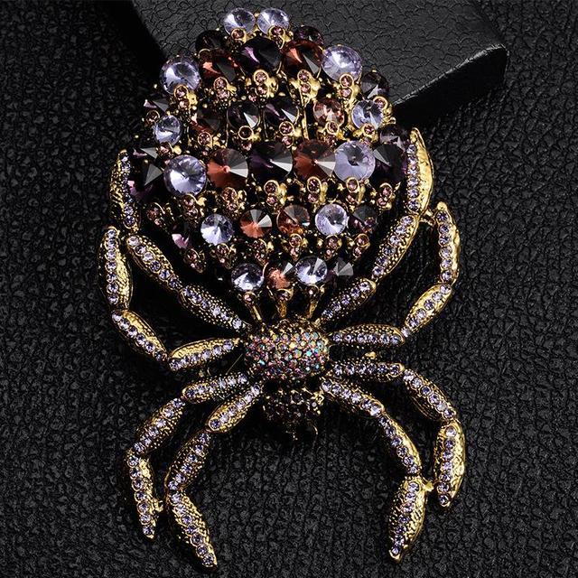 Vrouwen Mannen Klassiek Exquise Kristal Overdreven Broche Badges Mode Elegant High-end Dames Boutique Feest Bruiloft Sieraden Spelden black