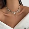 Stacking Women Wrap Necklaces Multilayer Metal Heart Stacking Clavicle