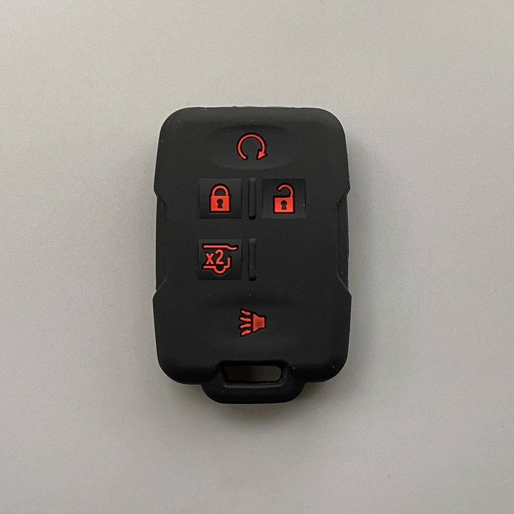 Silicone Car Key Case Cover For Chevrolet Colorado Silverado 1500 2500Hd 3500Hd Gmc Yukon Sierra Canyon Remote Key Protecor